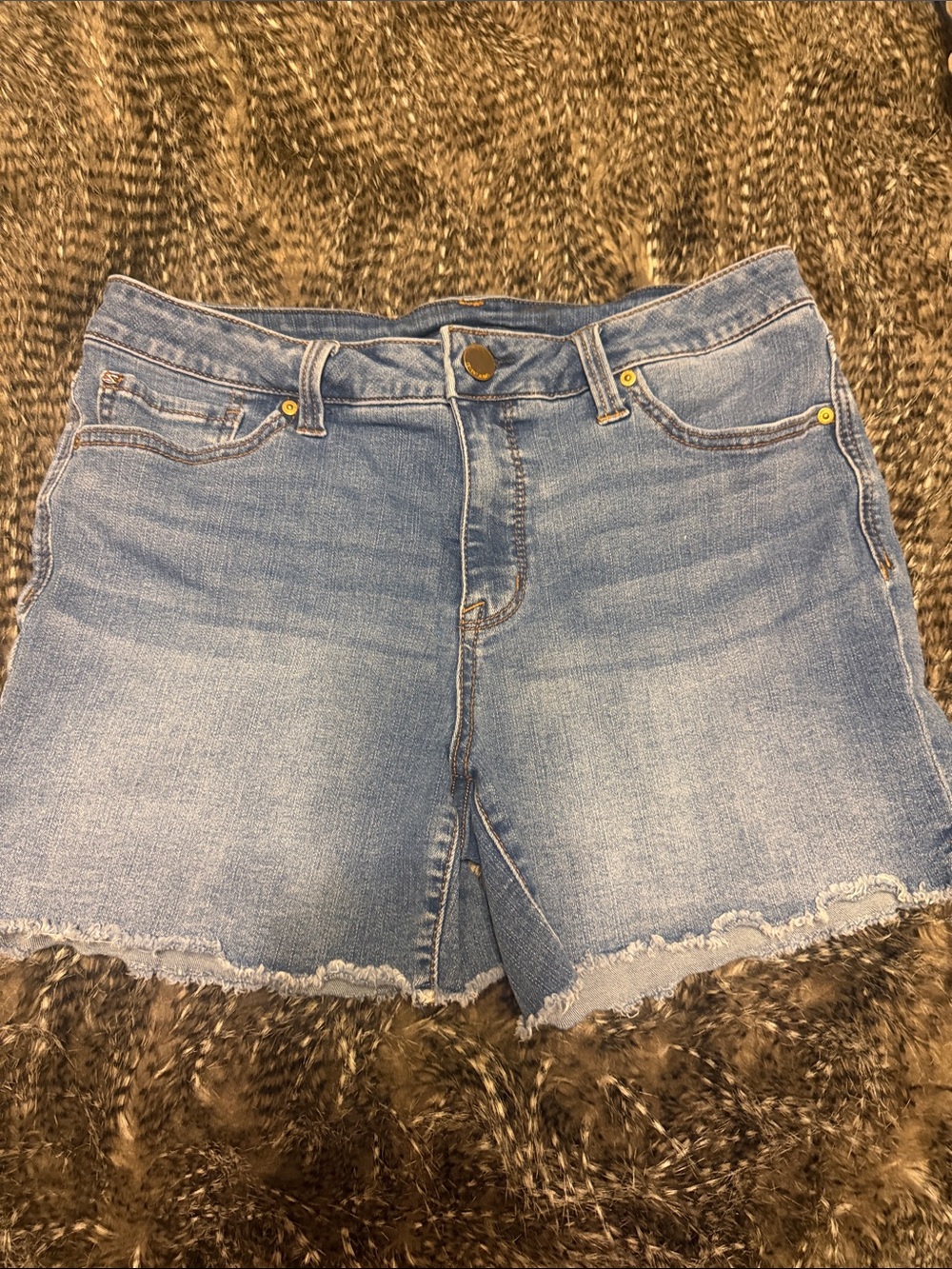 Seven7 Light Blue Denim Cutoff Shorts